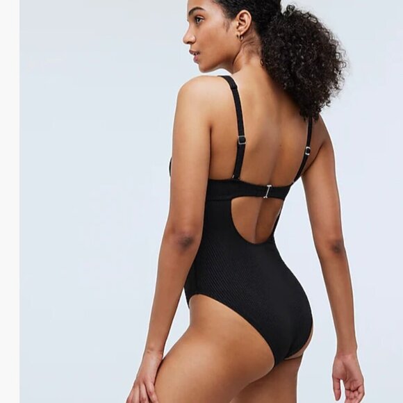 Madewell Ribbed Underwire Open-Back One-Piece Swimsuit NWT small - Picture 6 of 6